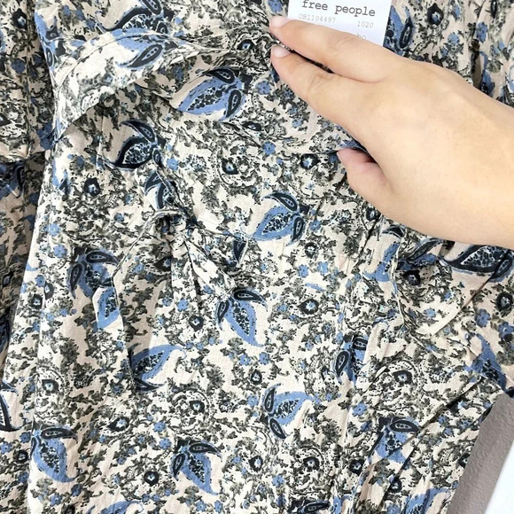 Free People NWT Tangier Babydoll Maxi Dress Size M Pullover Empire Waist Boho - Picture 6 of 9
